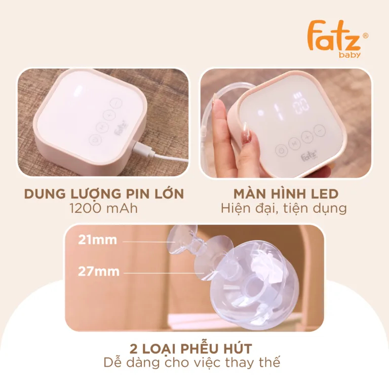 Máy hút sữa điện đôi rảnh tay Fatz baby – TWINFREE 1 – FB1301TG