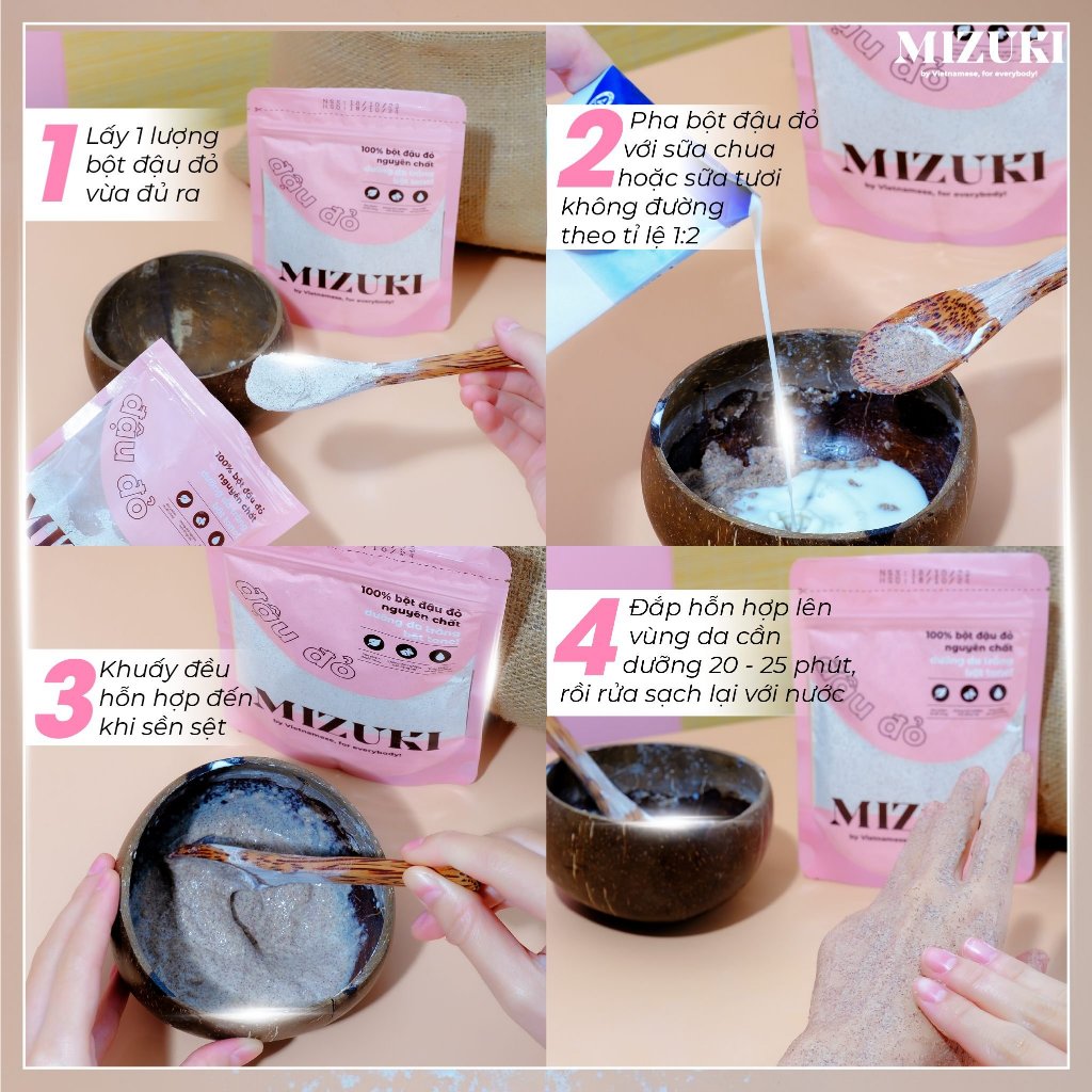 Bột Đậu Đỏ Nguyên Chất 100% Mizuki