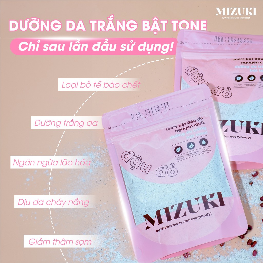 Bột Đậu Đỏ Nguyên Chất 100% Mizuki