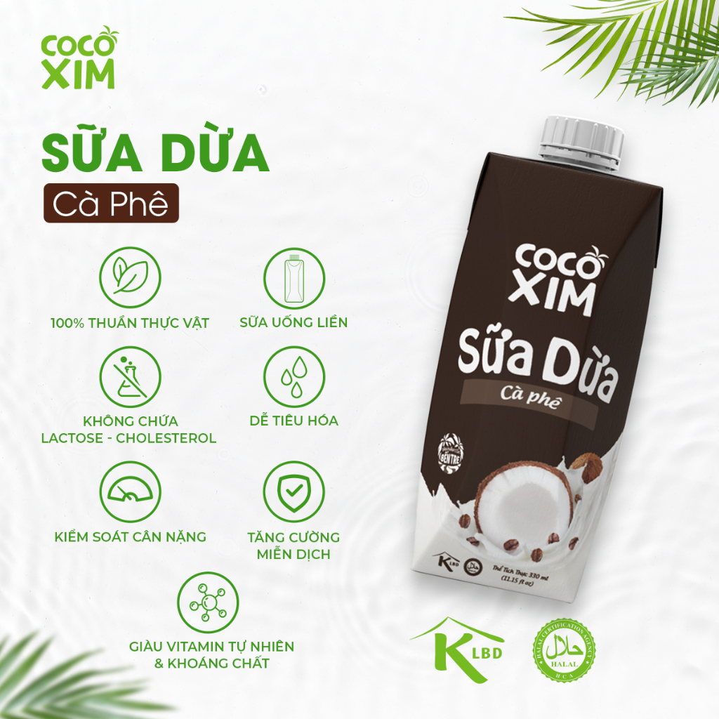 Combo 6 hộp Sữa dừa Coffee 330ml/Hộp