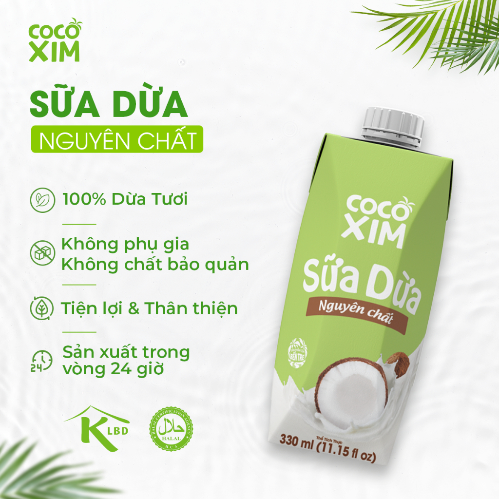 Combo 6 hộp Sữa dừa Cocoxim Nguyên chất 330ml/1 Hộp
