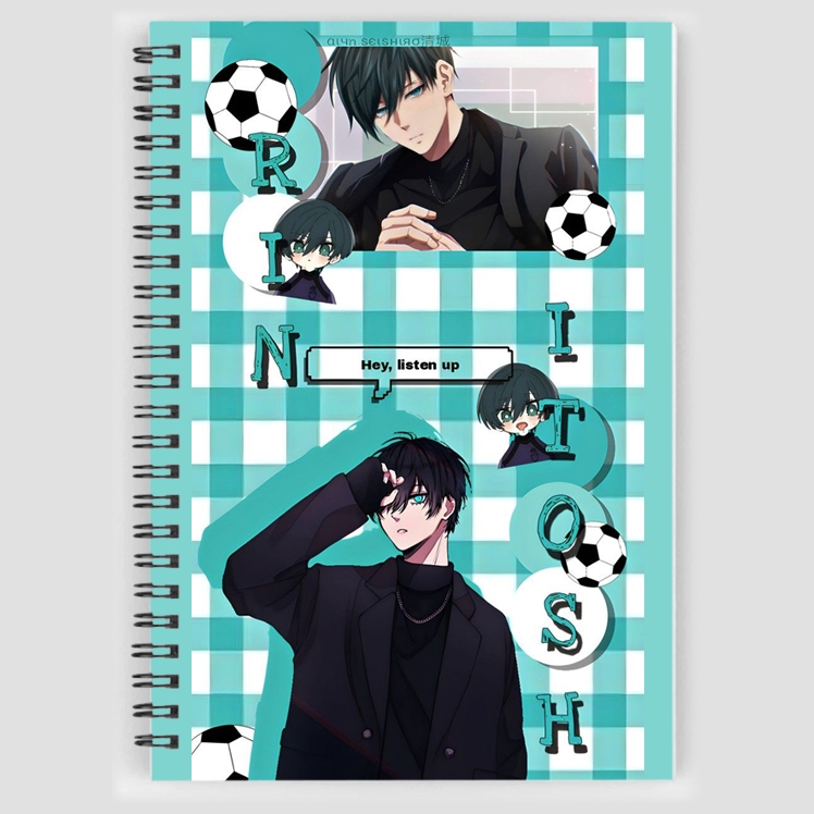 Sổ tay blue lock Isagi Yoichi Bachira Meguru Chigiri Hyoma Kunigami Rensuke Gagamaru Gin Nagi Seishiro MA99893 gáy xoắn