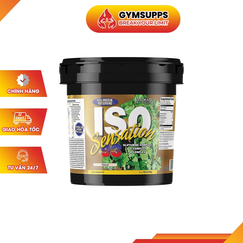 Sữa tăng Cơ Bắp Iso93 Ultimate Nutrition Iso Sensation Strawberry 5lbs Iso 93 Authentic 100%