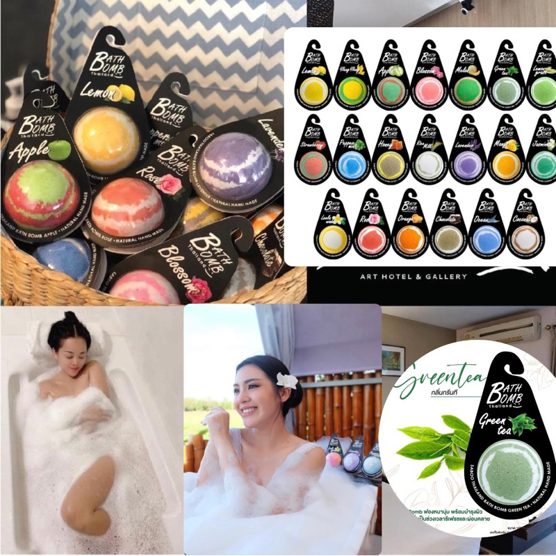 Viên Sủi Bồn Tắm Bath Bomb Saboo, Viên Thả Bồn Tắm Tạo Bọt Saboo Thailand Organic Giúp Thư Giãn