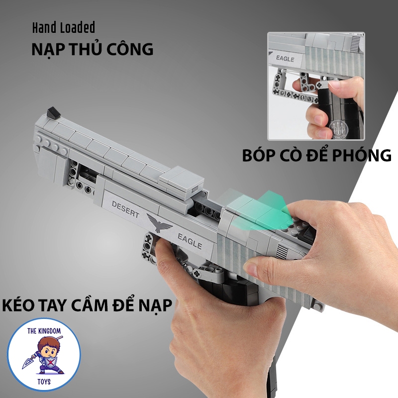 Đồ Chơi Lắp Ráp PUBG Lục DE Desert Eagle Trong Game CSGO Cảnh Sát Quân Đội Đồ Chơi Cho Bé