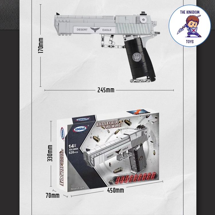 Đồ Chơi Lắp Ráp PUBG Lục DE Desert Eagle Trong Game CSGO Cảnh Sát Quân Đội Đồ Chơi Cho Bé