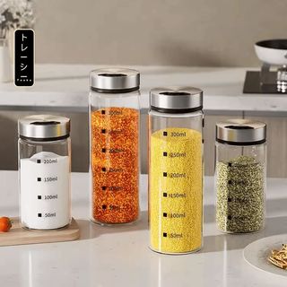 Hũ đựng muối - tiêu FEEKA cao cấp 250ml, hũ đựng gia vị thủy tinh inox 304 chống ẩm