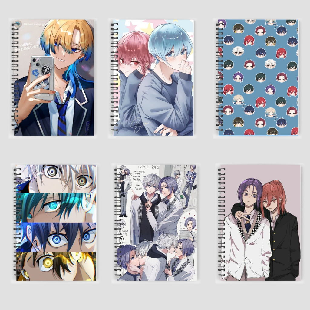 Sổ tay blue lock Isagi Yoichi Bachira Meguru Chigiri Hyoma Kunigami Rensuke Gagamaru Gin Nagi Seishiro MA99893 gáy xoắn