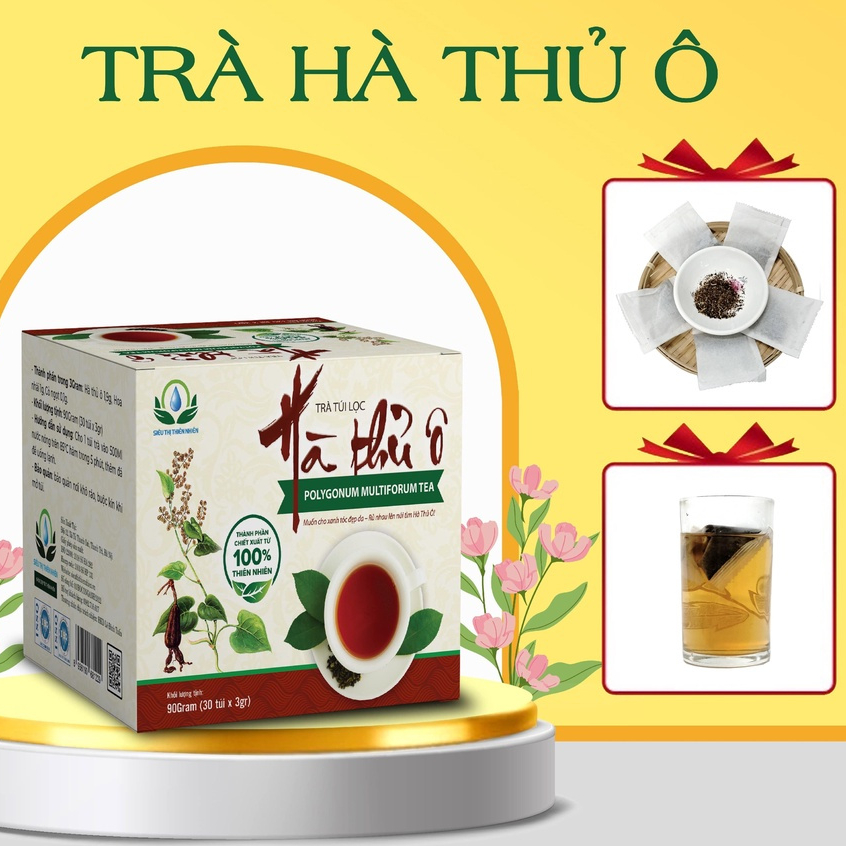 [QUÀ TẶNG KHÔNG BÁN - LẤY KẸOGIÚP SHOP NHÉ] Trà Hà Thủ Ô Hena 300G Chuẩn Quốc Tế ISO22000, Trà Hà Thủ Ô Mọc Xanh Tóc Đẹp