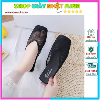Free Ship Sục lưới nữ - Dép lưới - sục lưới mũi vuông đế bệt