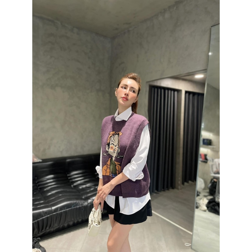 Áo Len Gile Cô Gái, Len Co Giãn