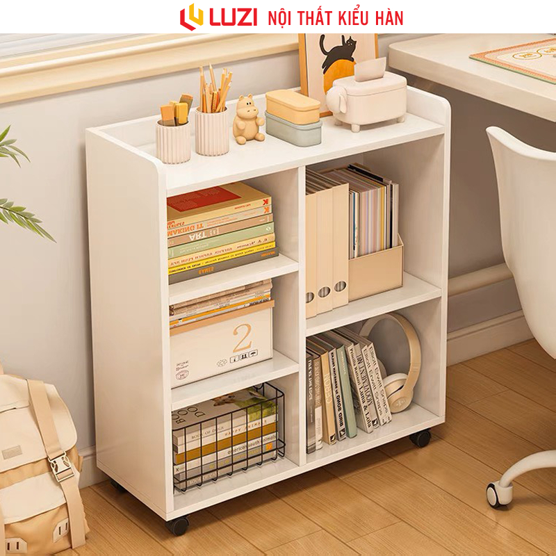 Kệ sách đa năng di động thông minh gỗ mdf phủ melamin chống xước Luzi - Zp173