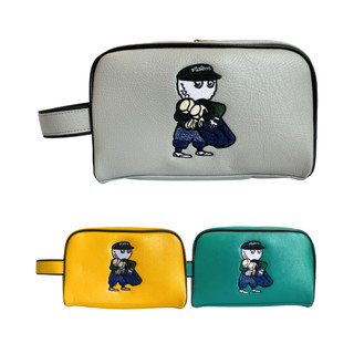 Túi golf cầm tay bằng da 3 màu ngăn chứa lớn - pouch bag