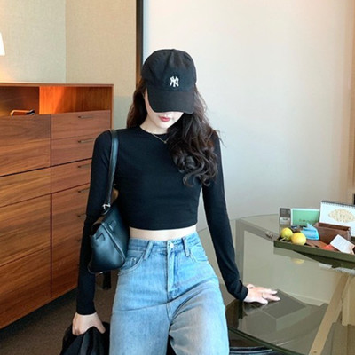 Áo thun nữ tay dài NA04 croptop chất liệu borip Loza LT103205
