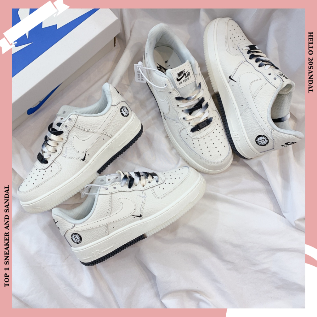 Giày Nike_AF1 Nam Nữ, Giày Air Force 1 Xanh Trắng+Âm Dương Dành Cho Nam Nữ Hàng Đẹp Full Box Bill