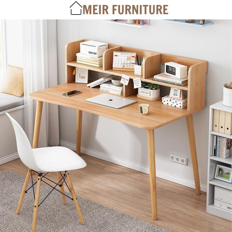 Bàn làm việc MEIR phong cách hiện đại có kệ sách - A197