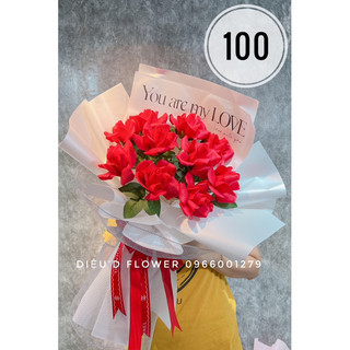 Bó hoa sáp 10 bông ( chọn màu hoặc giấy gói khác ib shop)