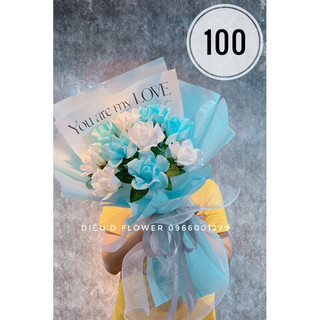 Bó hoa sáp 10 bông ( chọn màu hoặc giấy gói khác ib shop)