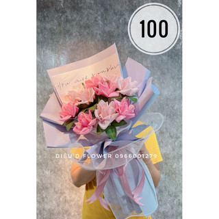 Bó hoa sáp 10 bông ( chọn màu hoặc giấy gói khác ib shop)