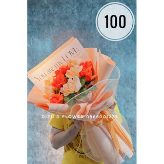 Bó hoa sáp 10 bông ( chọn màu hoặc giấy gói khác ib shop)