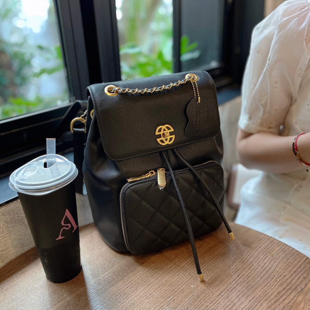 Balo Blakriv Faye trần trám đen rộng rãi sành điệu