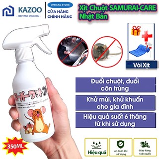  Xịt Đuổi Chuột Chai Xịt Chuột SAMURAI-CARE 350ml Nhật Bản Thiên Nhiên Đuổi Chuột Hiệu Quả An Toàn Kèm Vòi Xịt 