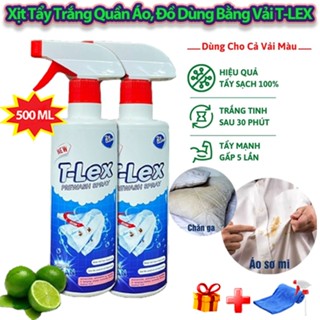 [Tặng Vòi Xịt ] Nước Tẩy Trắng Quần Áo T-LEX 500ml Tẩy Mốc, Ố Vàng Quần Áo, Vết Bẩn - Chính Hãng Không Làm Phai Màu Vải