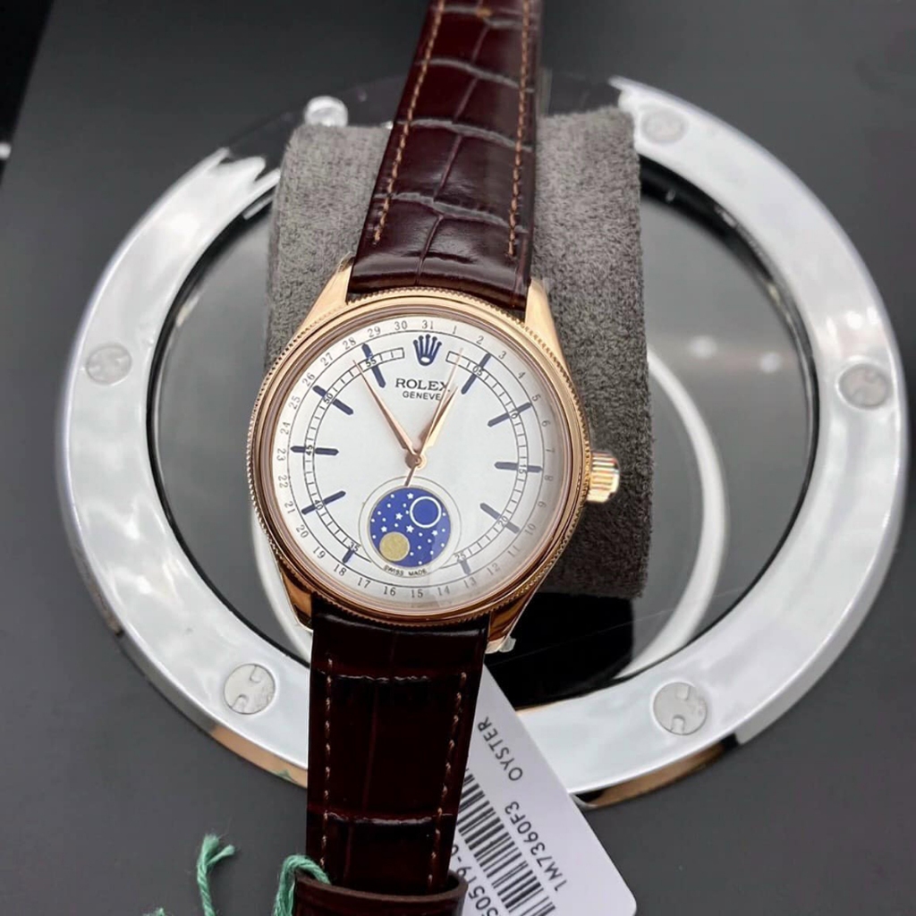 Đồng Hồ Rolex Nữ - Đồng Hồ Rolex Japan Watch Dây Da Mềm Chống Nước Tốt Bảo Hành 12 Tháng Size 37mm