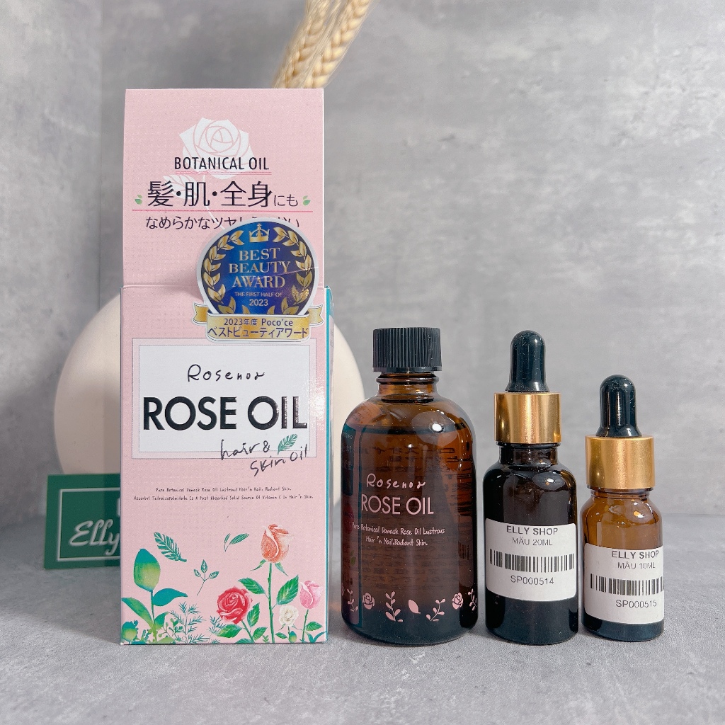 Dầu dưỡng Botanical Rose Oil 60ml Nhật Bản dầu dưỡng cho tóc & body, móng tinh dầu hoa hồng 60ml Ros