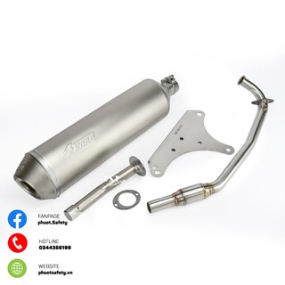 Pô 4 road cao cấp + cổ pô inox 304 + pass pô inox 304 lắp đặt cho các dòng xe tay ga , khác với các loại thường.