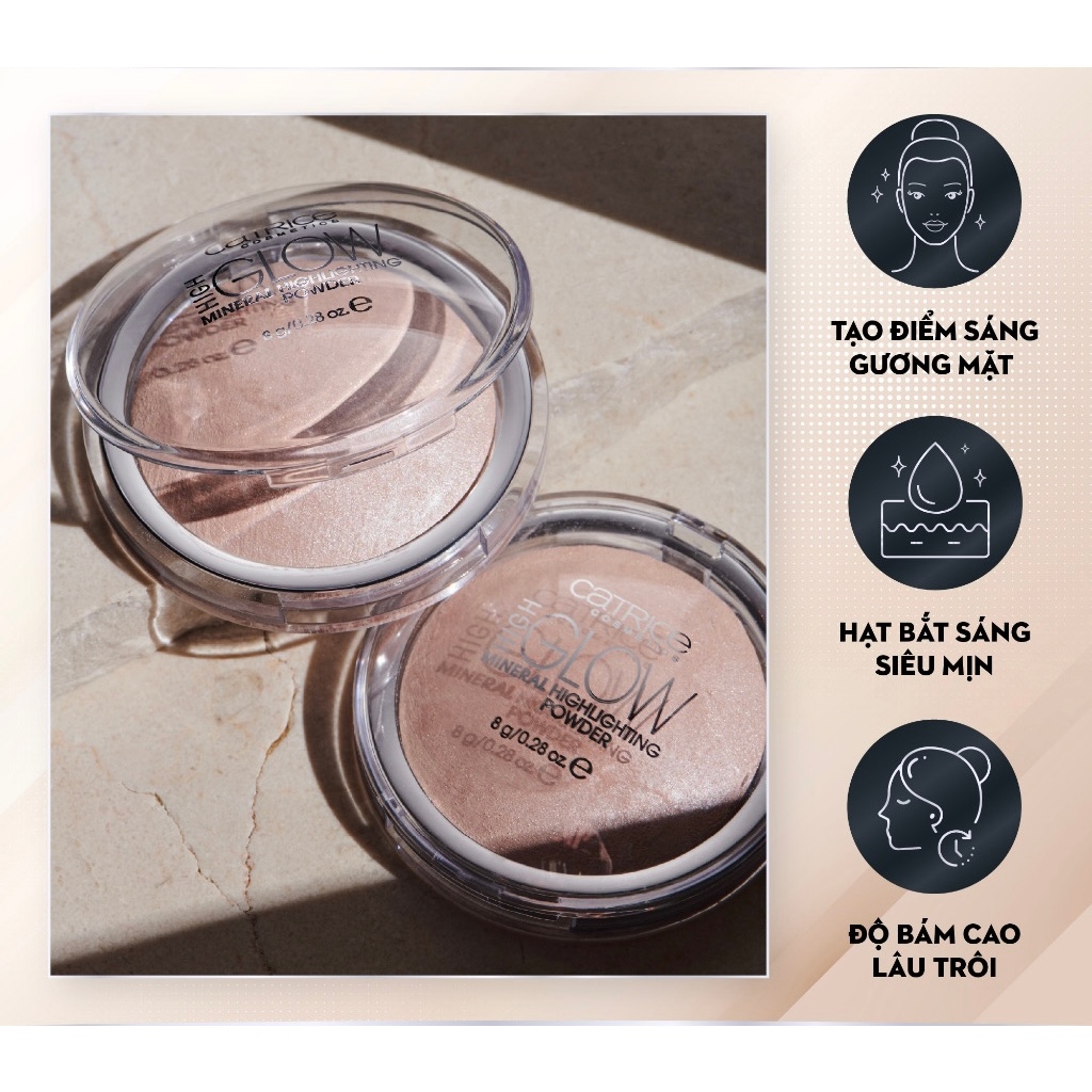 Phấn bắt sáng Catrice High Glow Mineral Highlighting Powder 8g