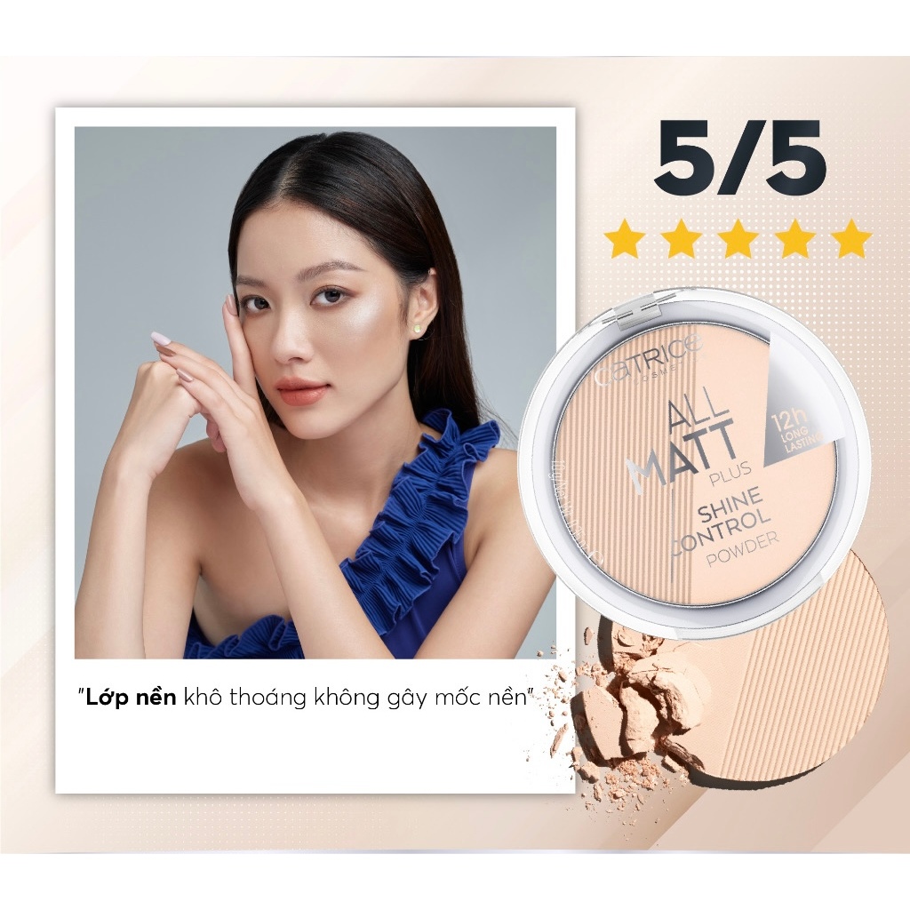 Phấn phủ Catrice All Matt Plus Shine Control Powder 10g