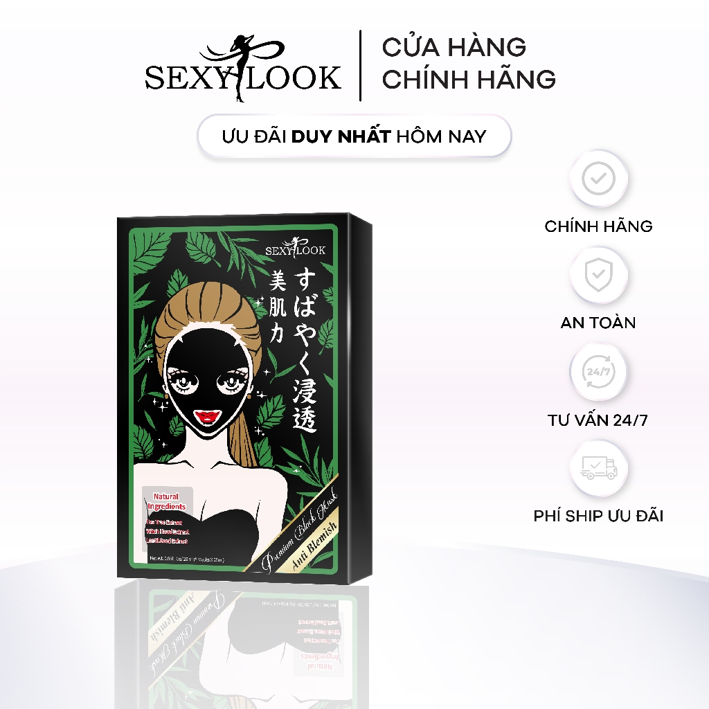 Mặt Nạ Tràm Trà SEXYLOOK Kiểm Soát Dầu và Mụn (Hộp 5 Miếng)