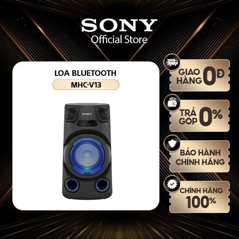 Hệ thống âm thanh Sony công suất cao V13 tích hợp công nghệ BLUETOOTH - MHC-V13
