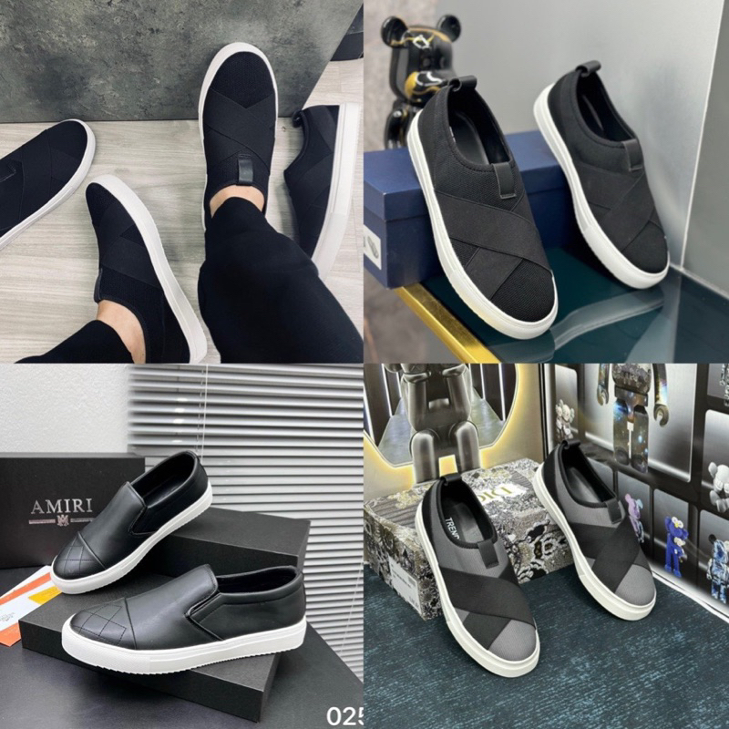 Giày vải nam - giầy slipon vải chun chéo co giãn tốt đế cao su non êm ái