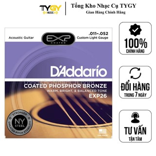Dây đàn guitar acoustic tygy music d'addario exp26 - chính hãng chất lượng cao