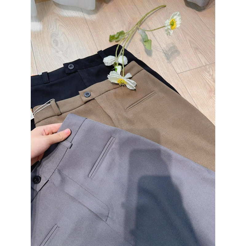 Chân váy công sở chữ A dáng dài qua gối xẻ sau kèm túi cơi, Mã CV99