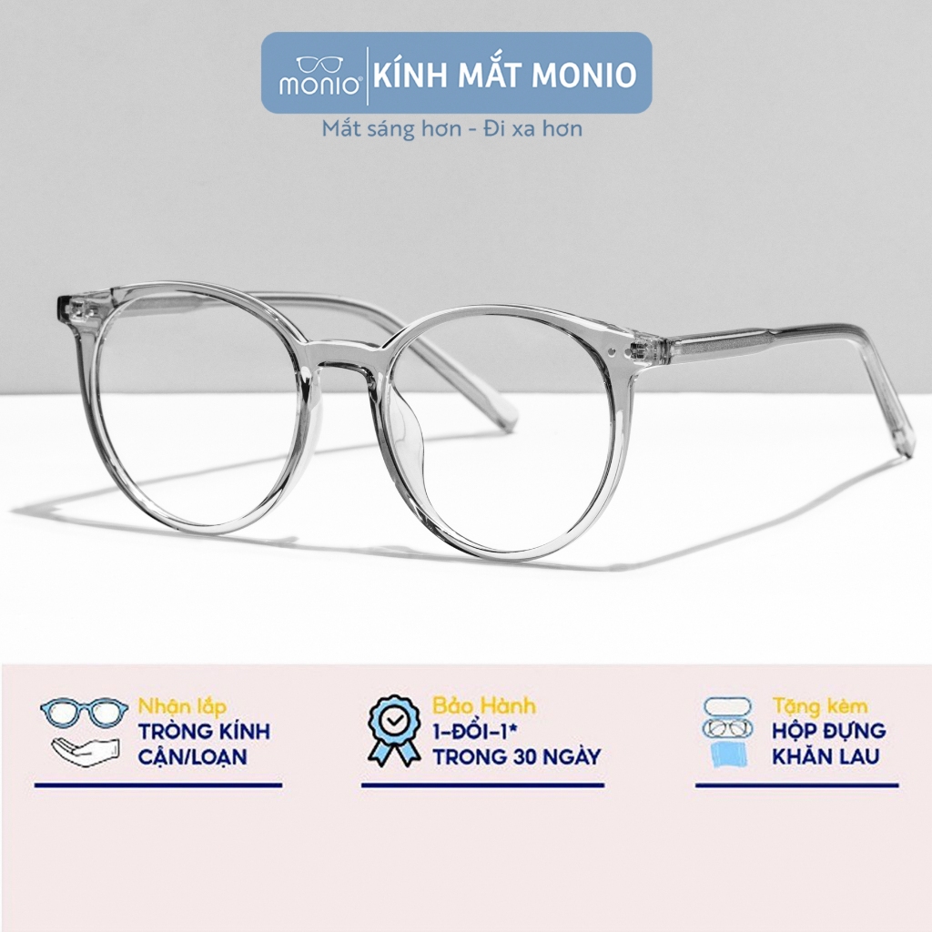 Gọng Kính Tròn Nam Nữ MONIO TR17171 Chất Liệu Nhựa Dẻo Siêu Bền