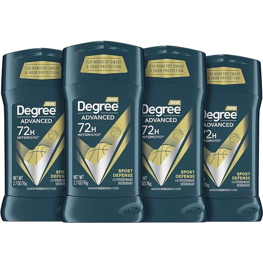 Khử mùi nam Degree Men Advanced Antiperspirant Deodorant 72-Hour Sweat and Odor Protection Sport Def