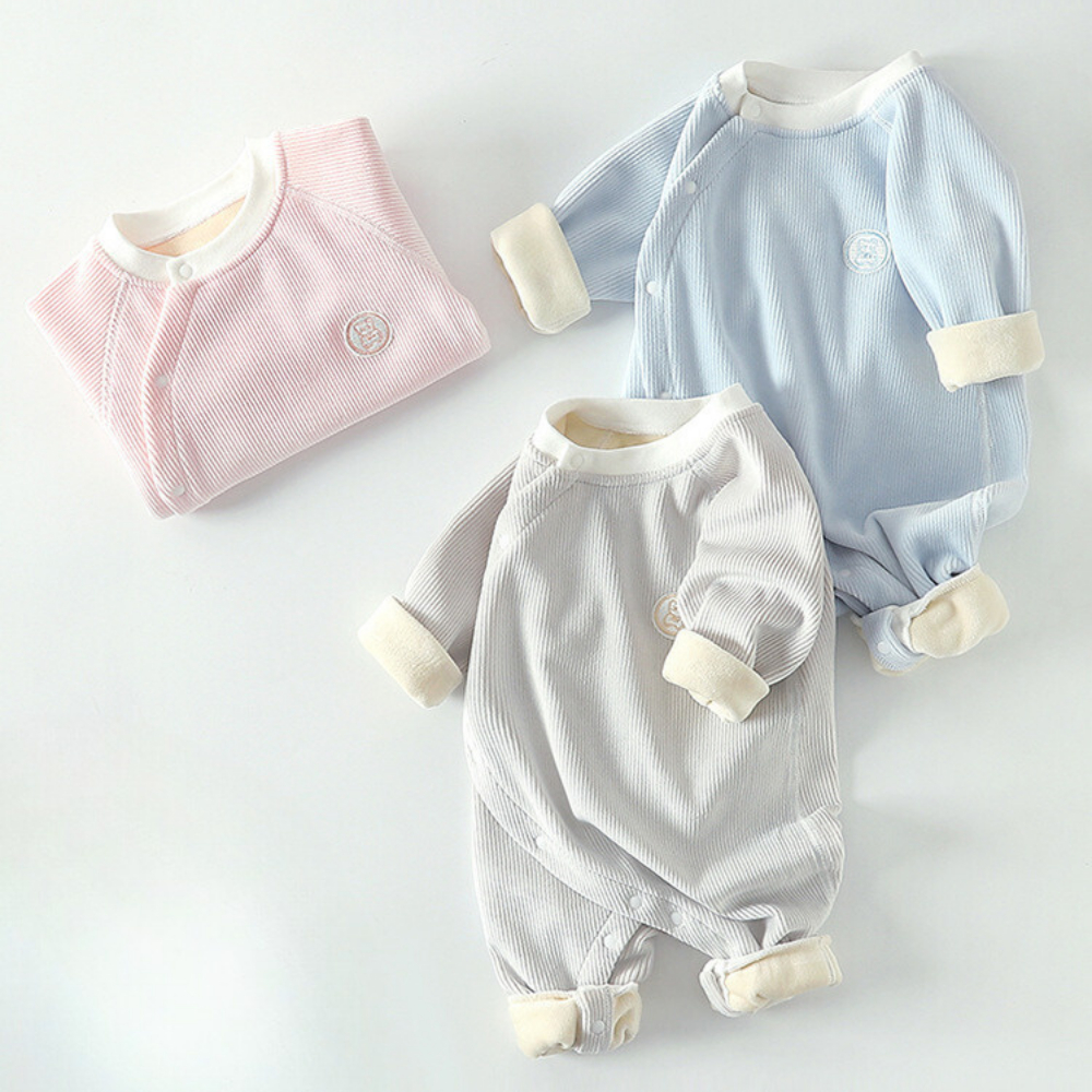 Body nỉ nhung lót lông cho bé size từ 4-12kg siêu mềm, siêu ấm BDNL01