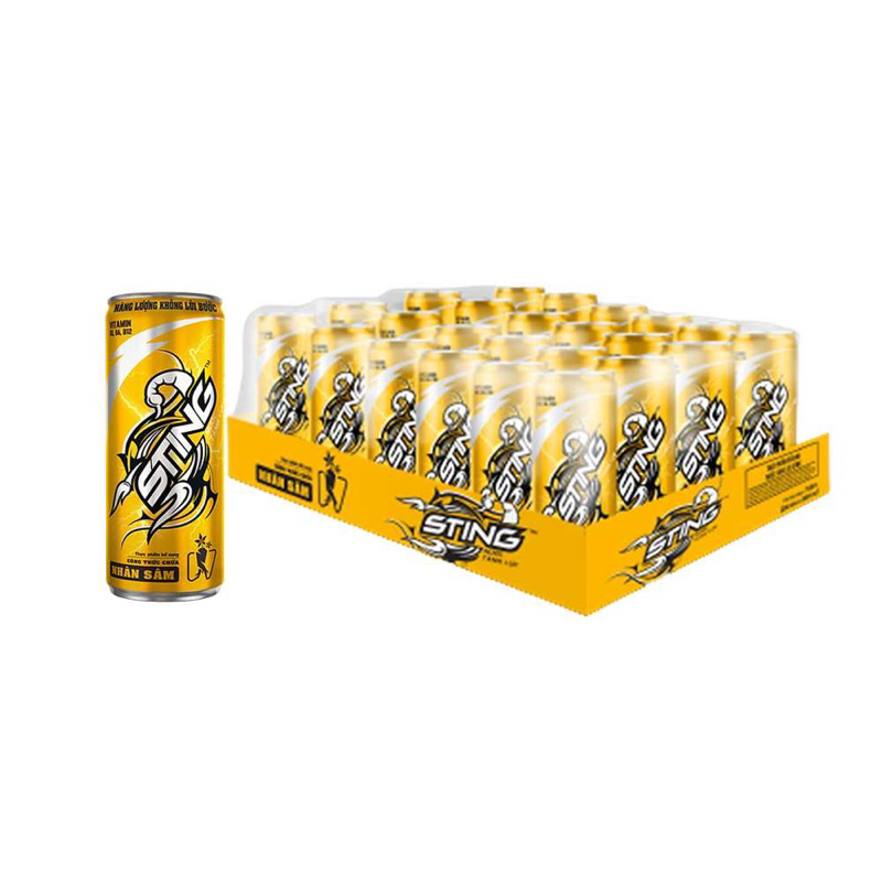 Nước tăng lực Sting vàng 6 lon 320ml