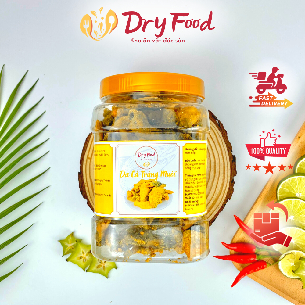 Da Cá Trứng Muối Dry Food, Da Cá Lắc Trứng Muối Béo Giòn Đậm Vị