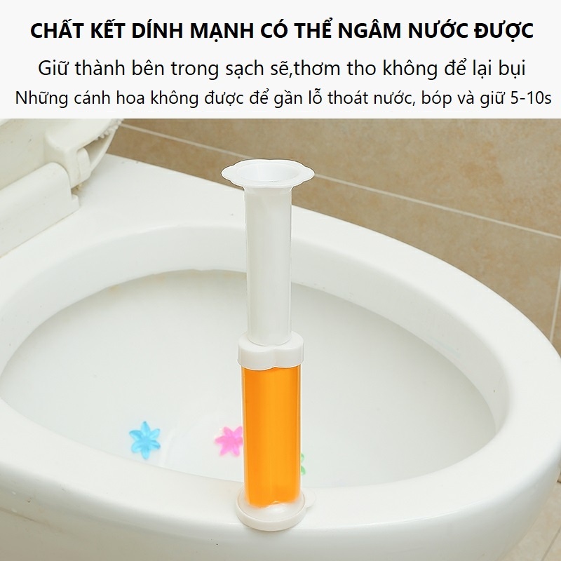 Gel Khử Mùi Bồn Cầu Hình Hoa Với 5 Mùi Dịu Nhẹ, Vừa Làm Sạch Vừa Diệt Khuẩn Hình Bông Hoa SP002321