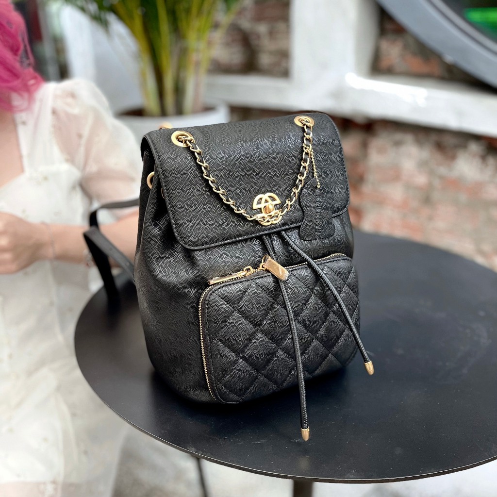 Balo Blakriv Faye trần trám đen rộng rãi sành điệu