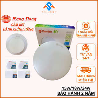 Đèn led ốp trần rạng đông tràn viền 12w 18w 24w chính hãng bảo hành 2 năm