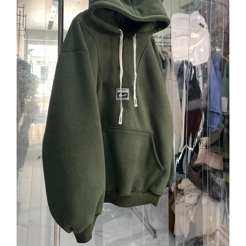 Áo nỉ hoodie lông cừu logo ACKM