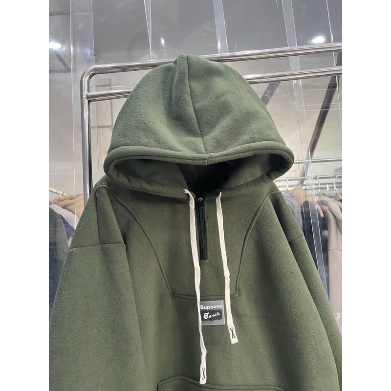 Áo nỉ hoodie lông cừu logo ACKM