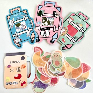 Sticker Set 19 20 30 Miếng Cắt Sẵn Hình Trứng Lười, Mèo và Hoạt Hình Cute