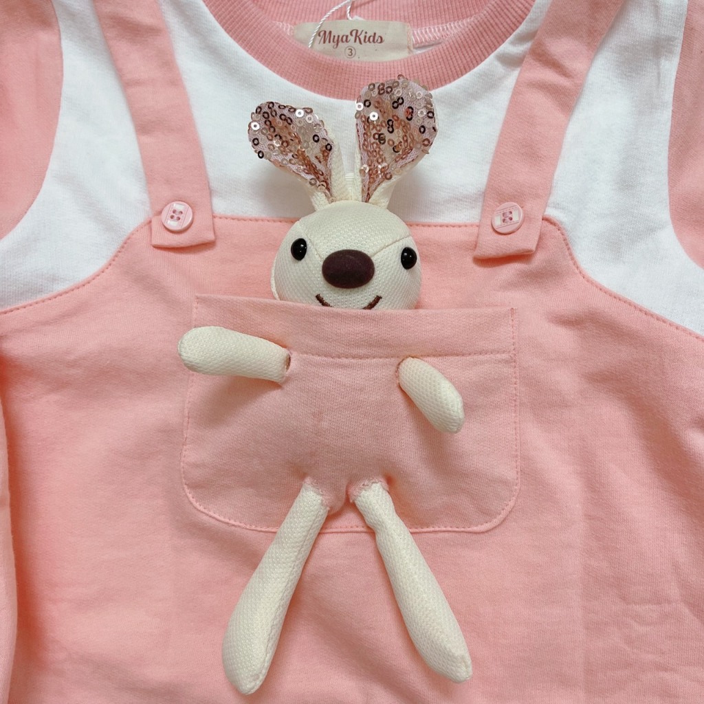 Bộ Dài Tay Bé Gái MyaKids, Bộ Thu Đông Bé Gái Chất Vải Nỉ Da Cá Cotton Dày Vừa Ấm Áp