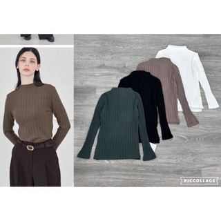 Áo eredita len thun cổ cao tay dài kami